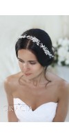 DORCIA White Silver Wedding Bridal Flower Crown DORCIA White Silver Wedding Bridal Flower Crown