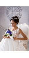 DORCIA White Silver Wedding Bridal Flower Crown DORCIA White Silver Wedding Bridal Flower Crown