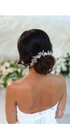 KHRYSEIS Bridal Hair Accessories Crystal Bridal headpiece Hair Vine With Flowers