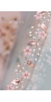 KORE Blush Rose Gold Bridal Flower Tiara Crown Flower Girl Headband KORE Blush Rose Gold Bridal Flower Tiara Crown Flower Girl Headband