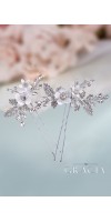 CHARA Flower Crystal Bridal Hair Pins