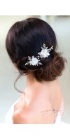 DIONYSIA White Flower Bridal Hair Pins