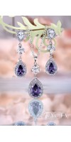 NEPHELE Purple Cubic Zirconium Crystal Bridesmaid Jewelry Set Gift