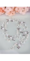 IOLANTA Long Pearl Flower Bridal Hair Vine With Crystals IOLANTA Long Pearl Flower Bridal Hair Vine With Crystals