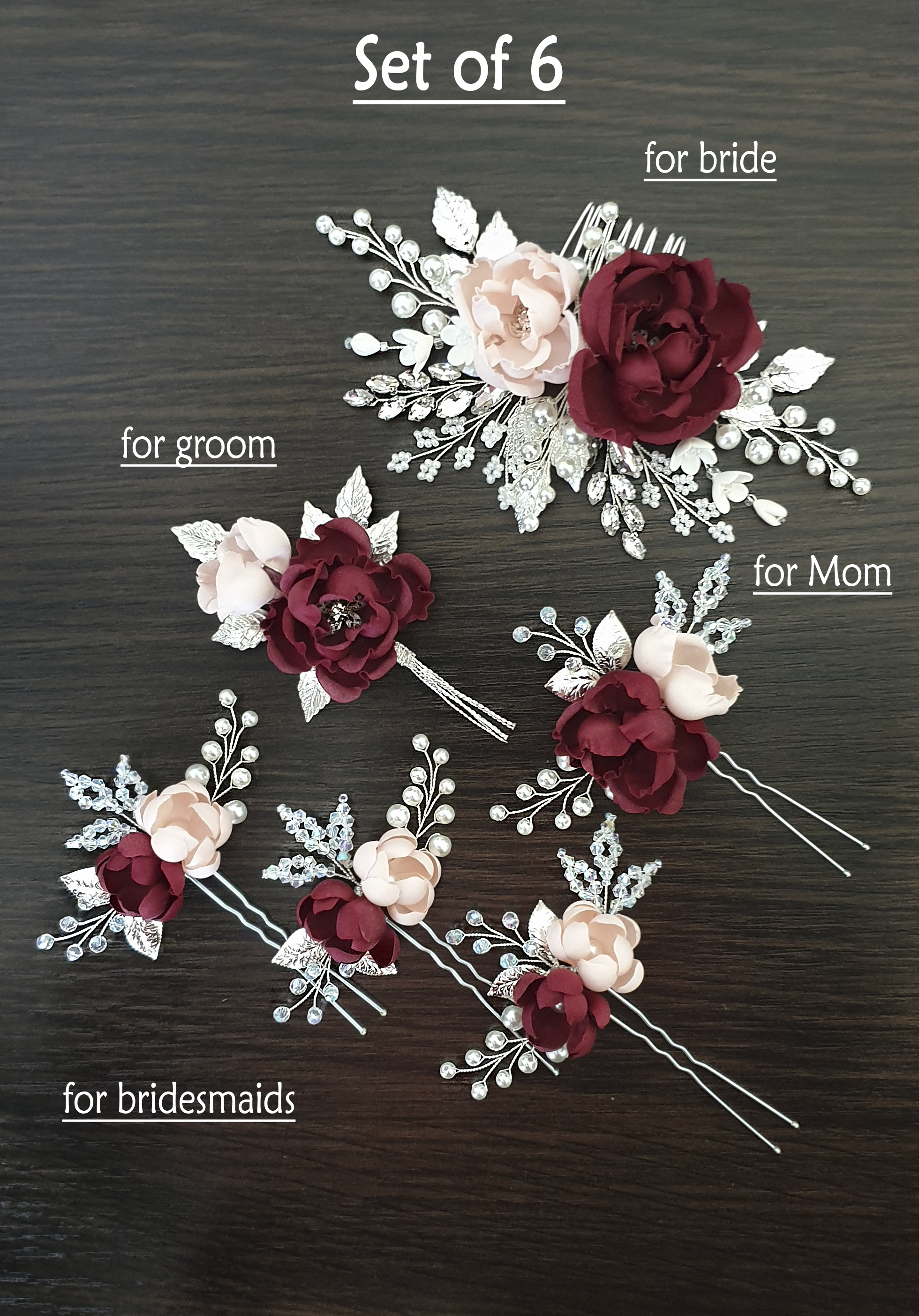 burgundy_blush_wedding_hair_clip_with_flower_topgracia