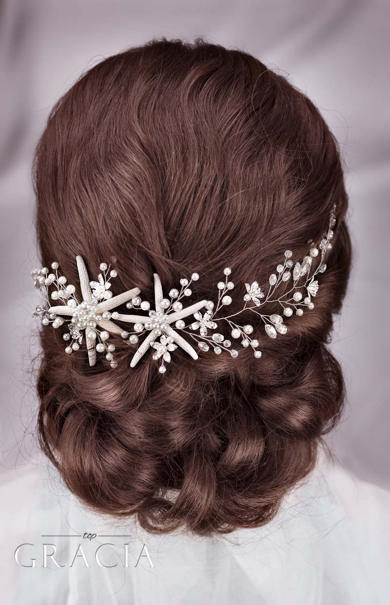 wedding-starfish-hair-vine
