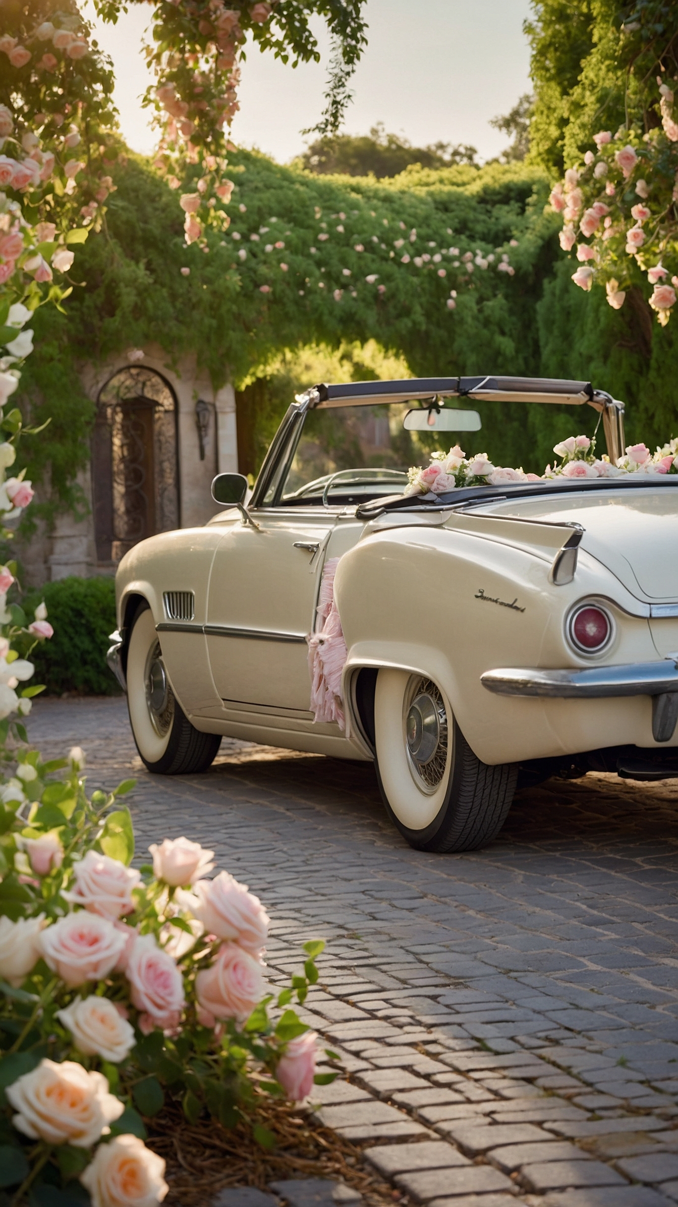 Blush Bridal Car