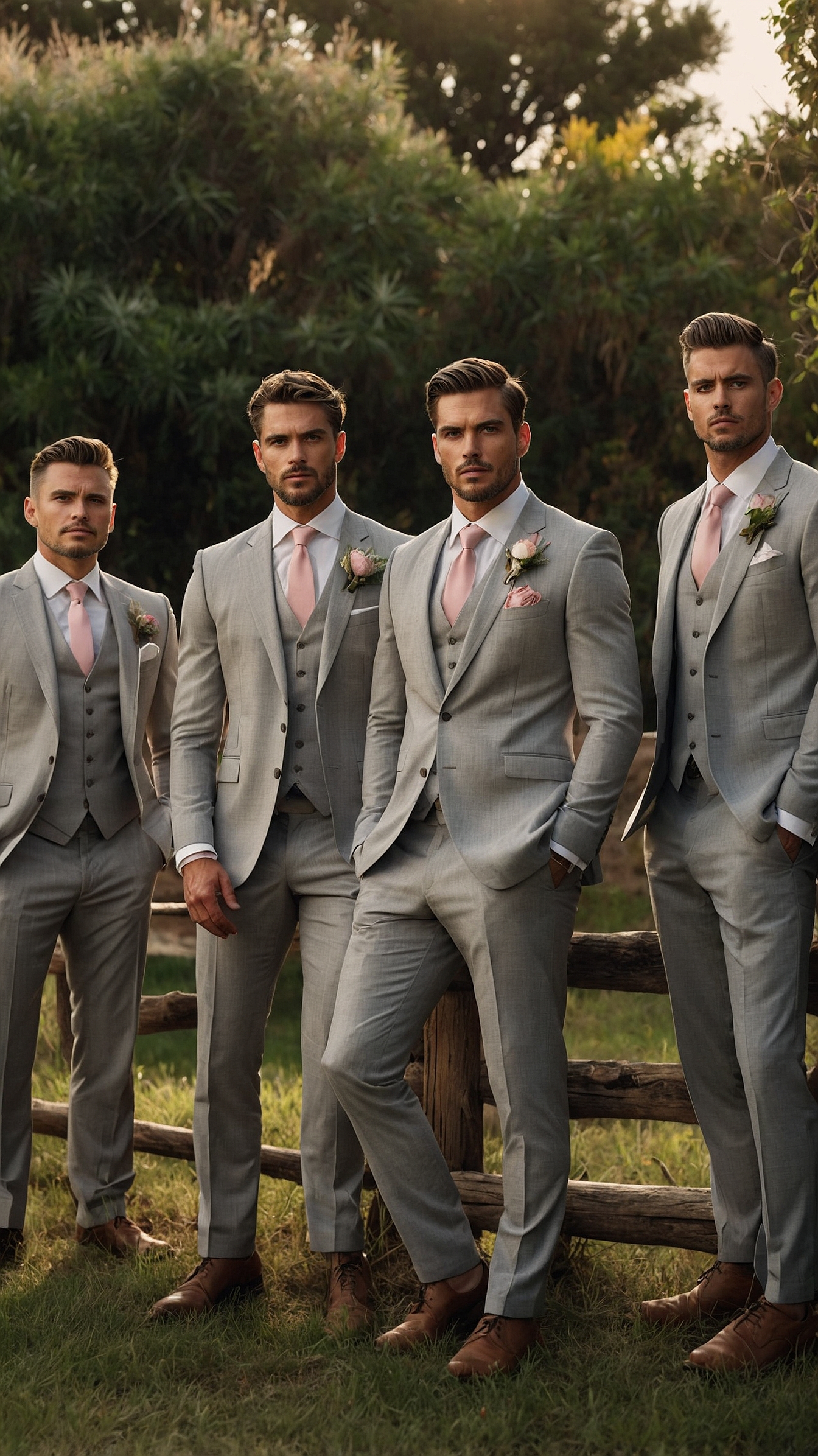 Blush Groomsmen's Attire_
