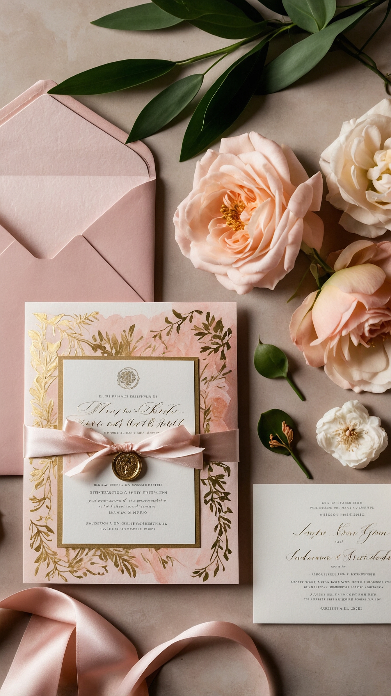Blush Wedding Stationery invitations