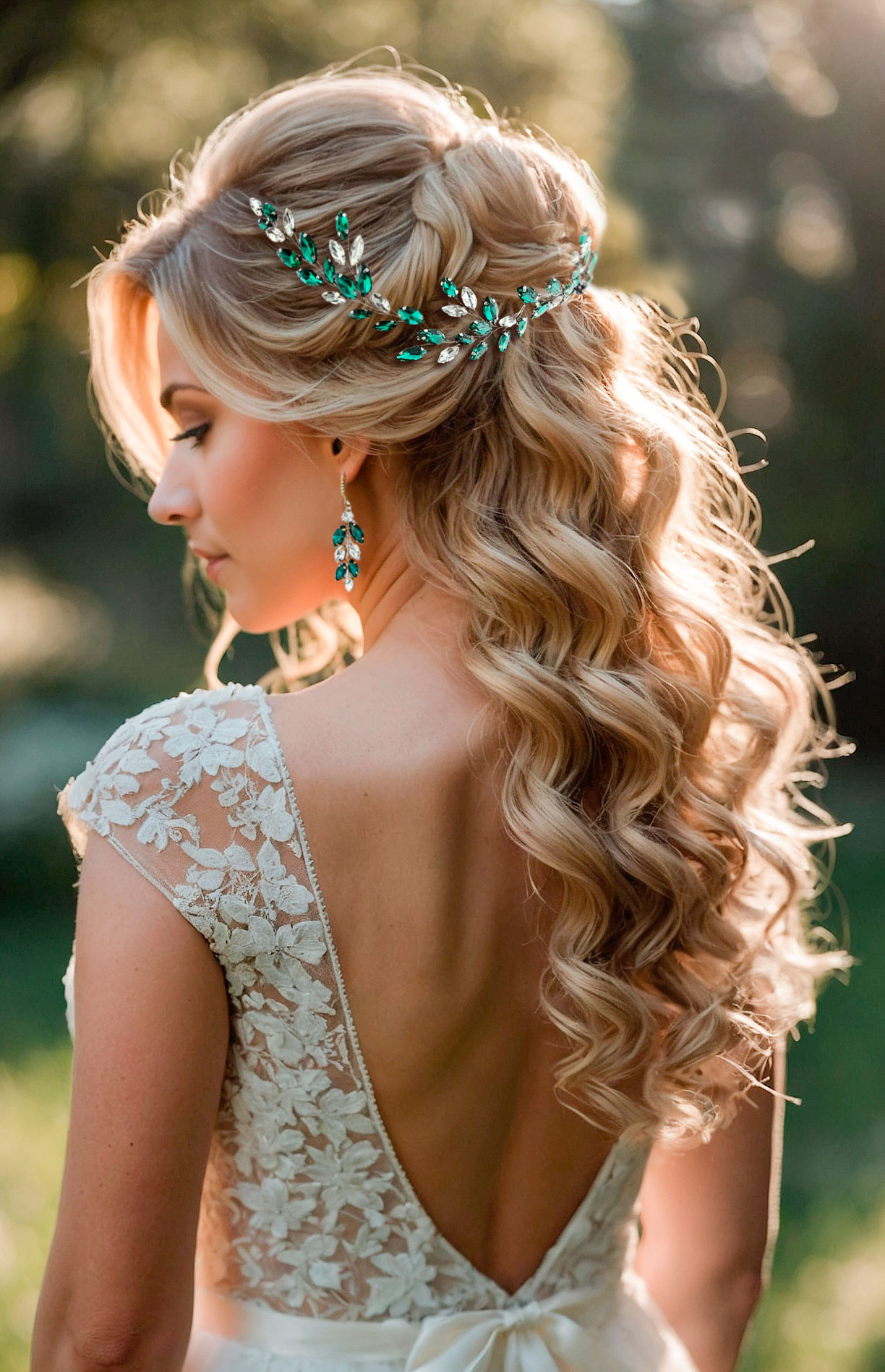 emerald-green-wedding-crystal-hair-vine-with-earrings-for-bohemian-bride