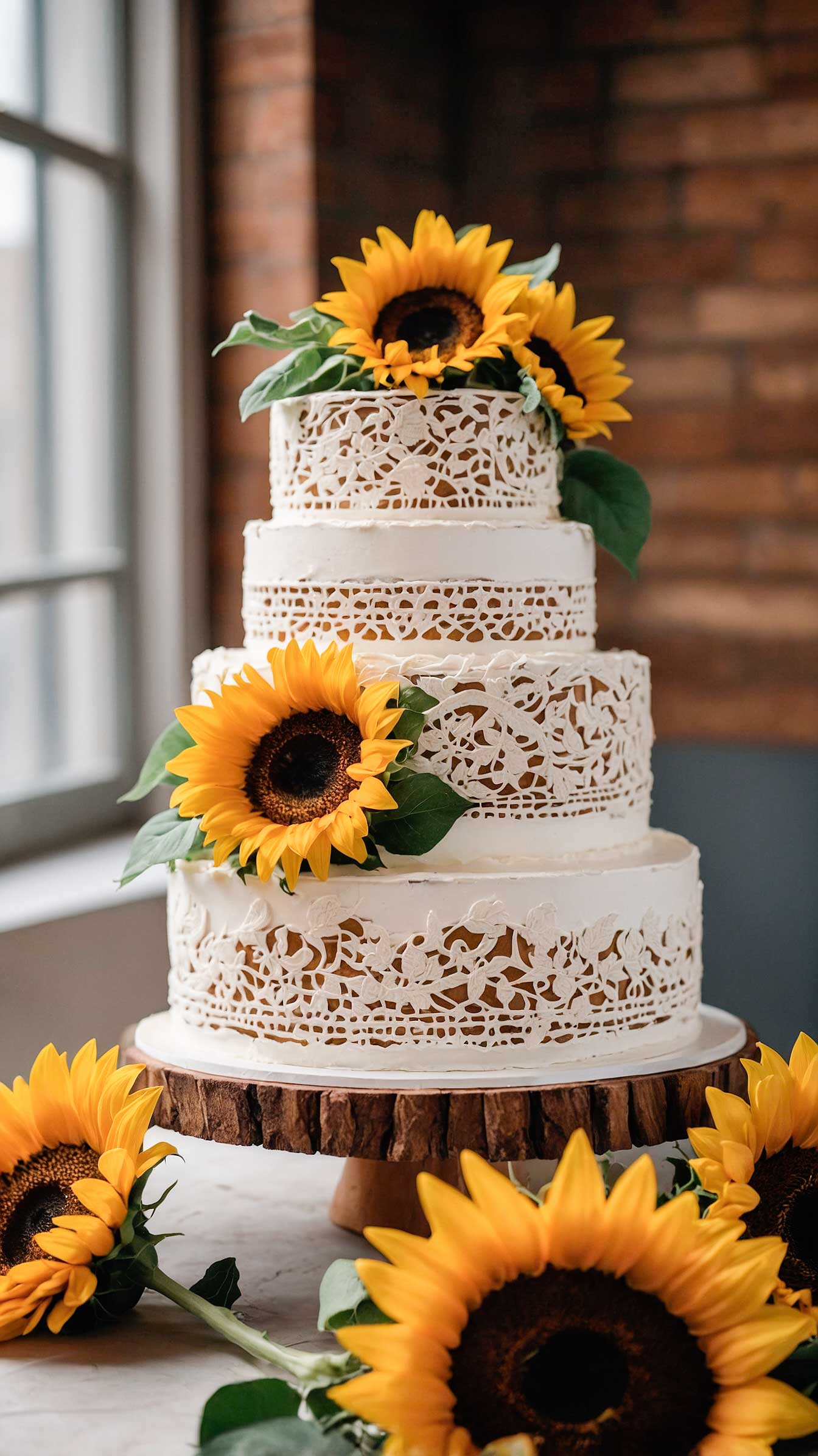 sunflower-wedding-cake
