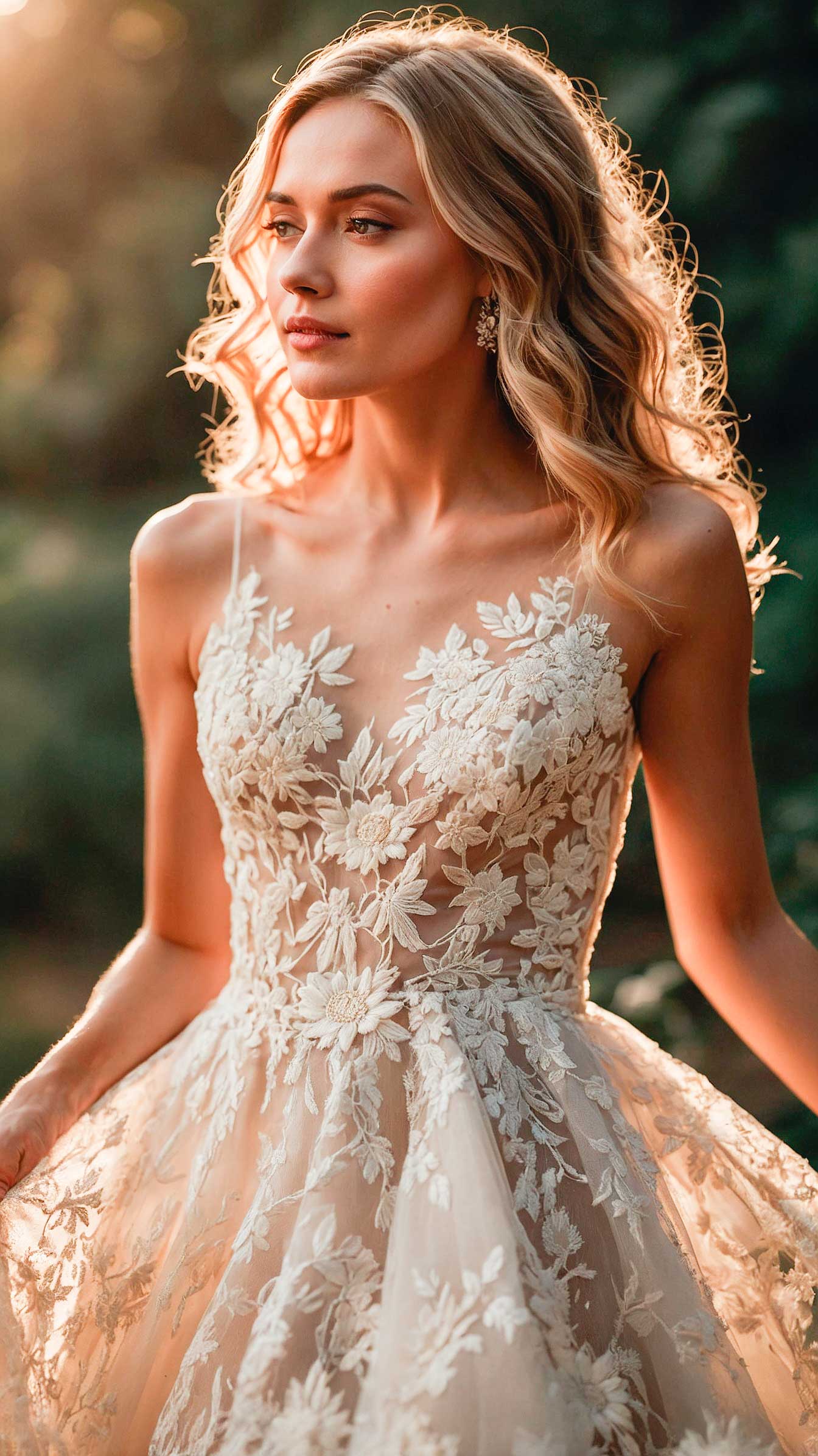 Sunflower wedding dress