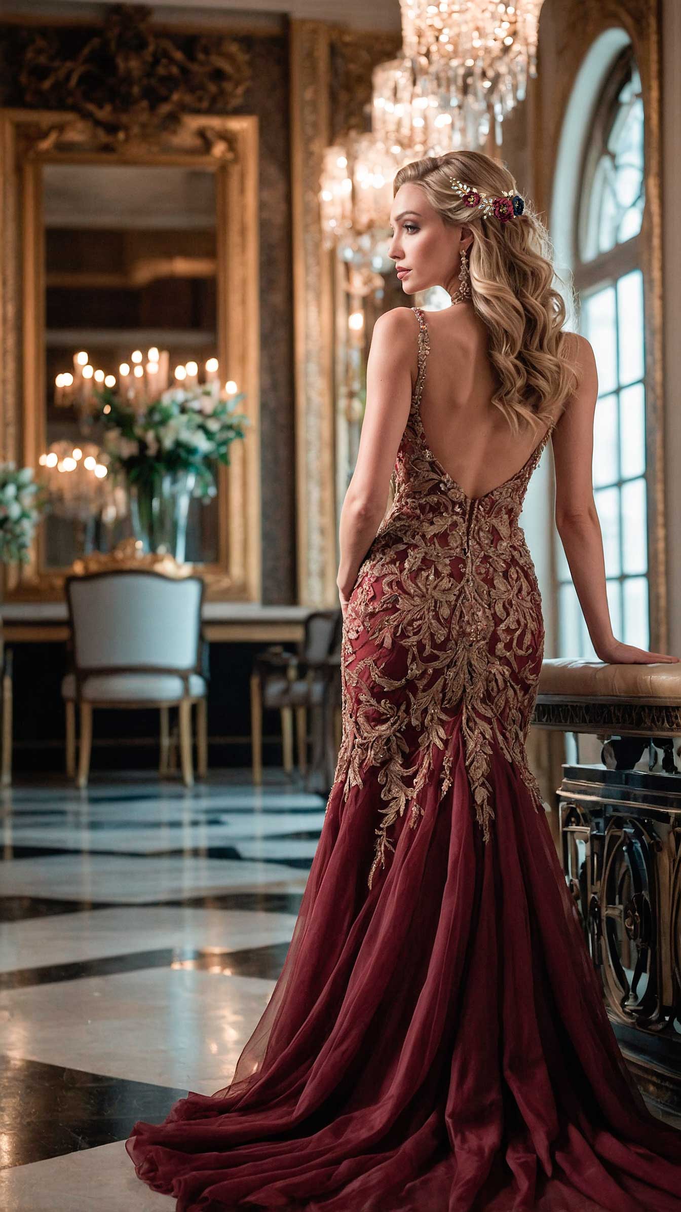 Burgundy_navy_hairpiece