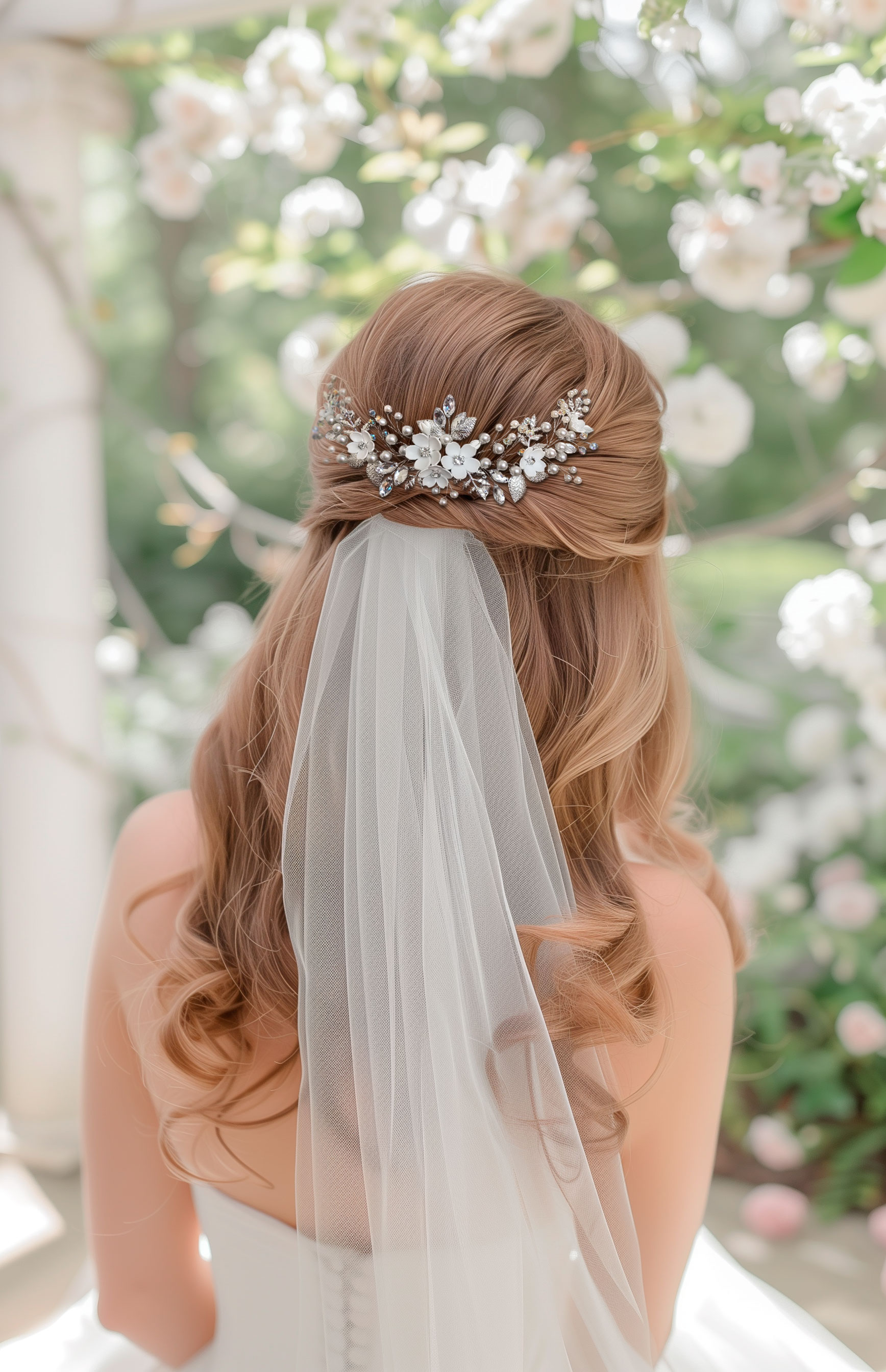 Ivory-bridal-veil-with-hairpiece
