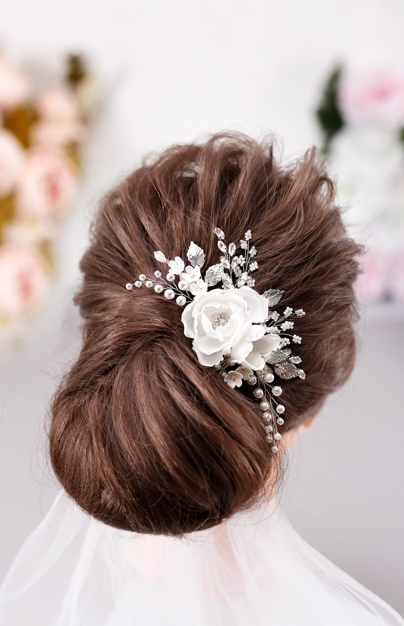 bridal hair flower