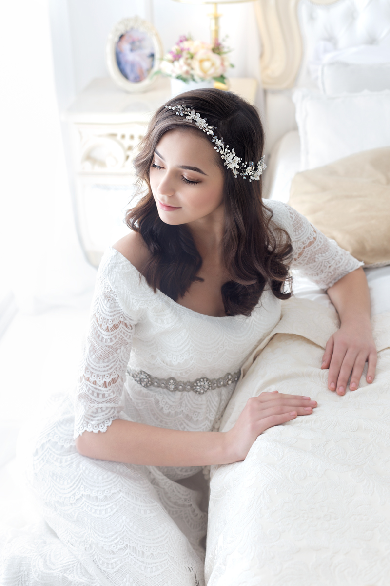 flower wedding hairpiece